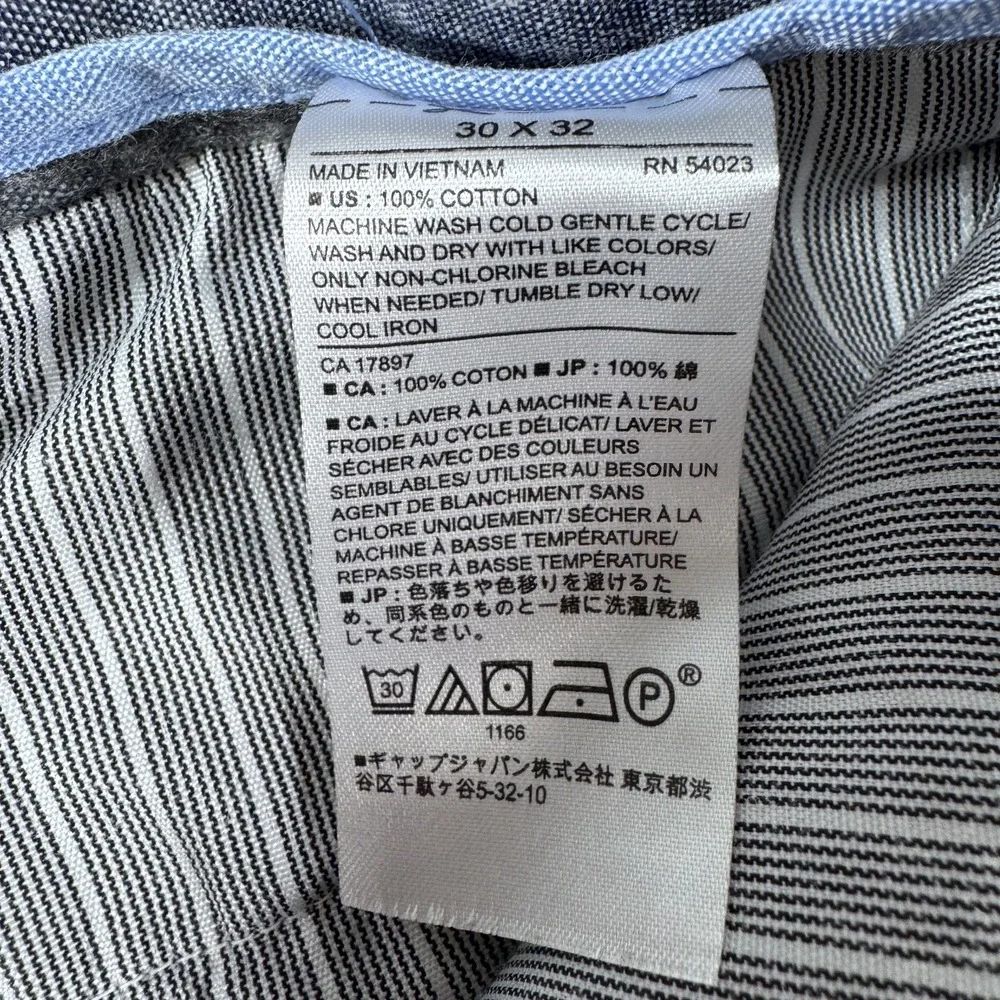 BANANA REPUBLIC Kentfield Chino Pant Mens 30x32 (actual 30x30) Blue Straight Leg